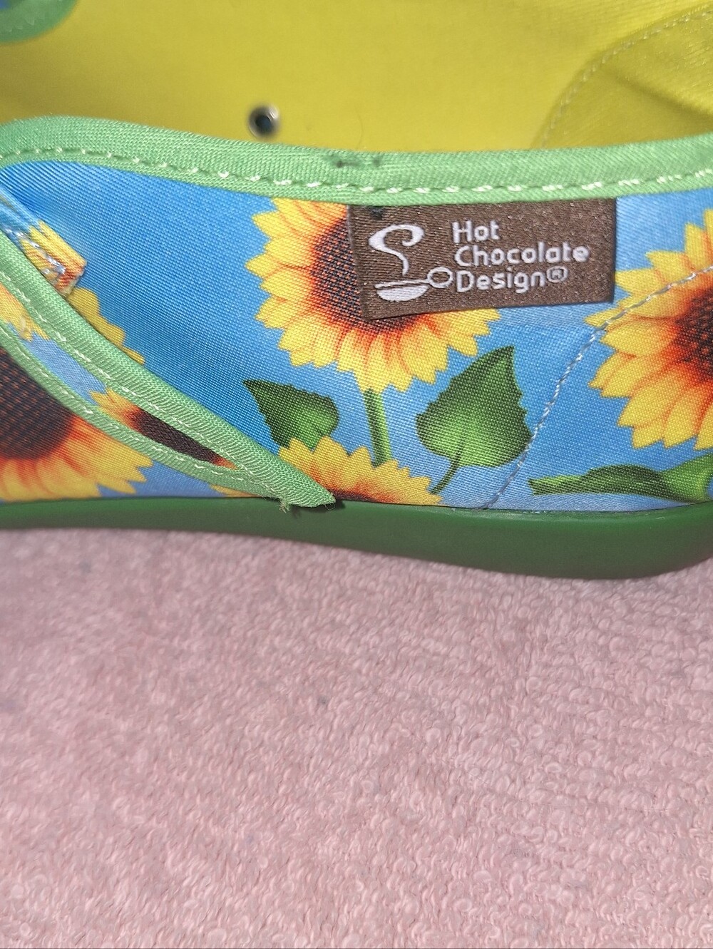 Hot Chocolates Design Blue Sunflower Mary Jane Flat Shoes - Picture 3 of 4